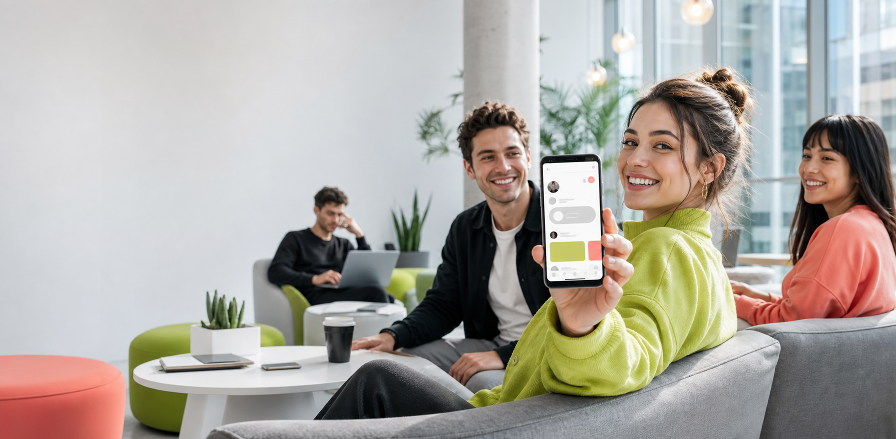 Светлый интерфейс Jobgram с вакансиями, резюме и чатами